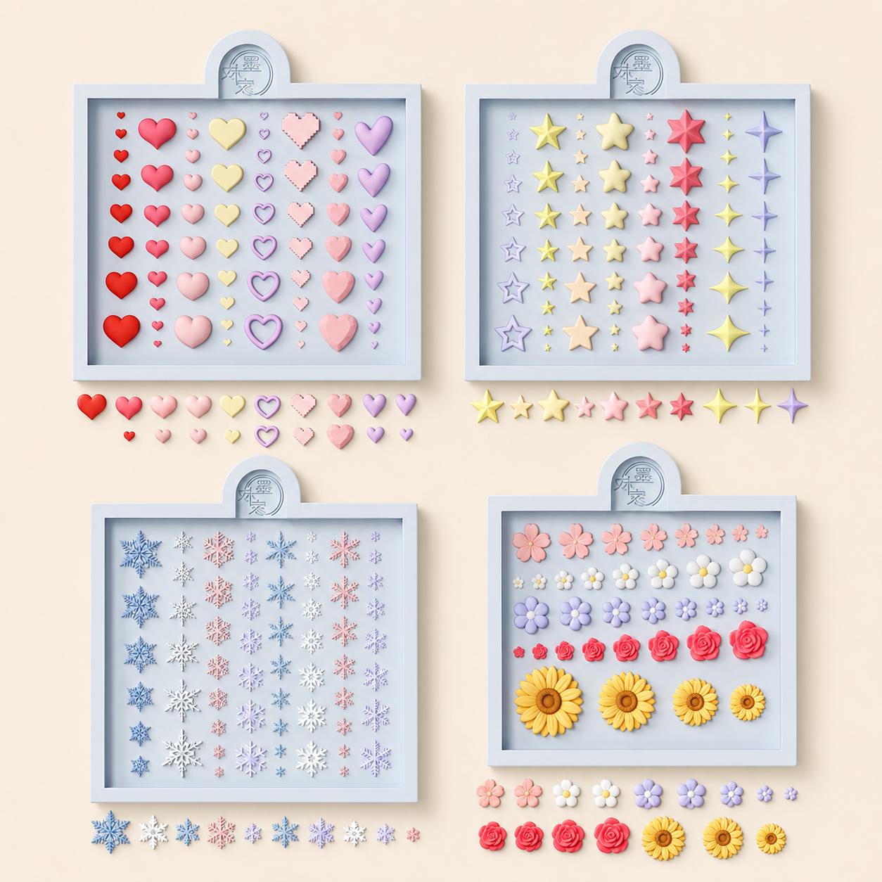 Heart, Star & Snowflake Decor Mold product photo