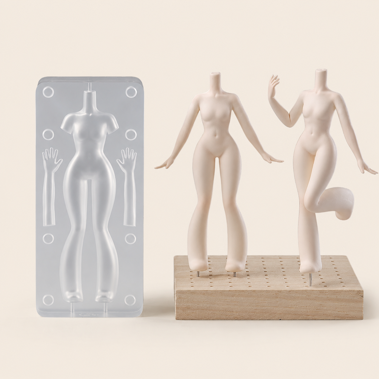 Chibi Female Body Silicone Mold product photo