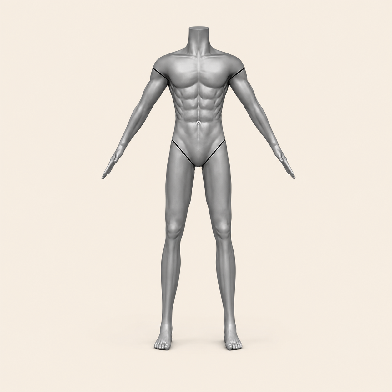 Proportional Male Body Silicone Mold product photo