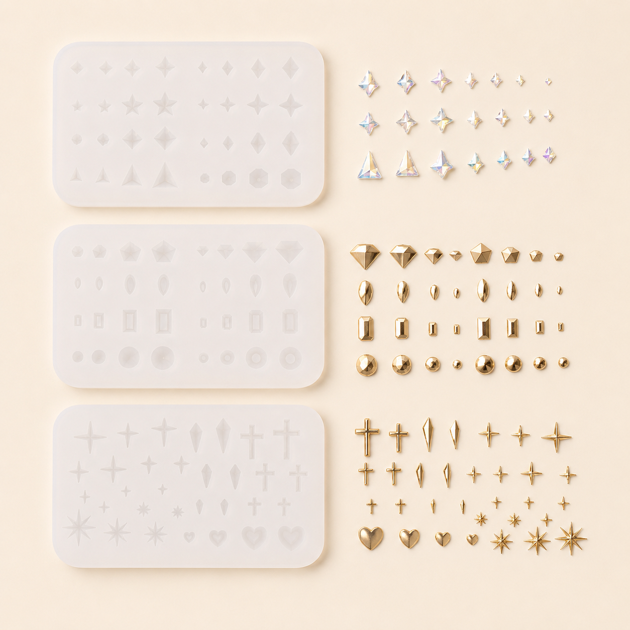 Rivet & Gemstone Geometric Mold product photo