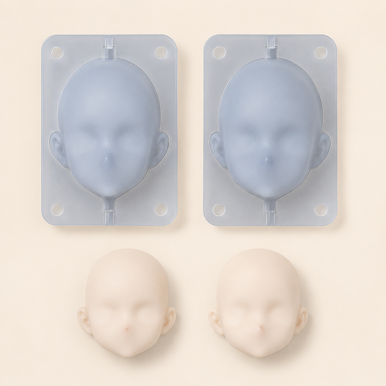 OB22 Anime Face Silicone Mold product photo