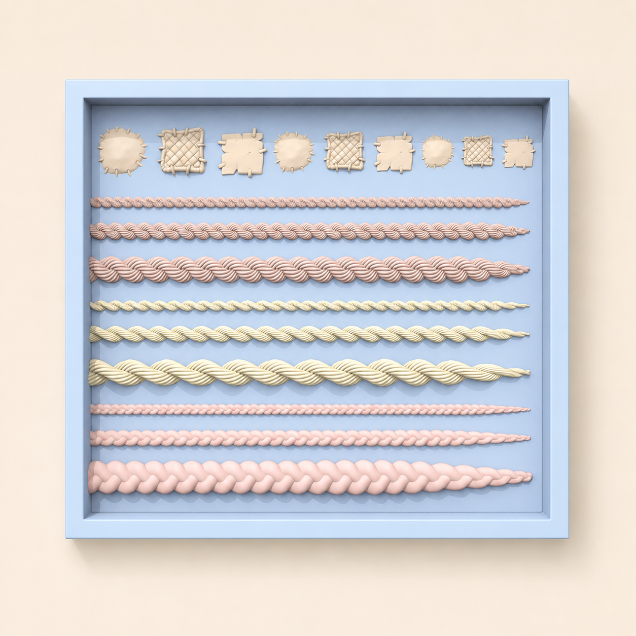 French Ribbon & Lace Texture Mold product photo